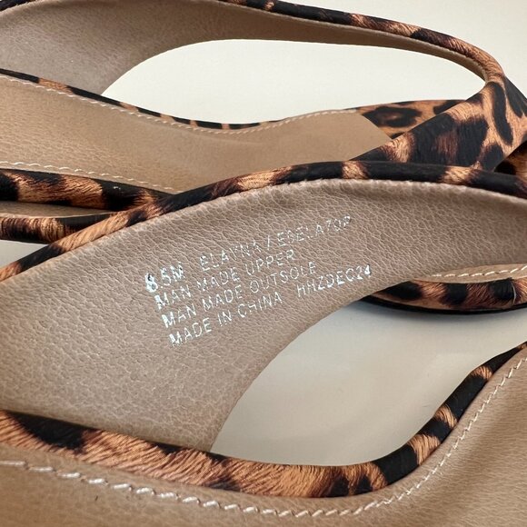 ESPRIT "Elayna" Animal Pring Thong Shoe Sandals - Black Tan - Size 8.5 - Picture 5 of 7